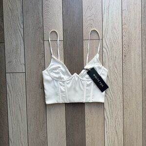 White fox Acacia Bustier White size S